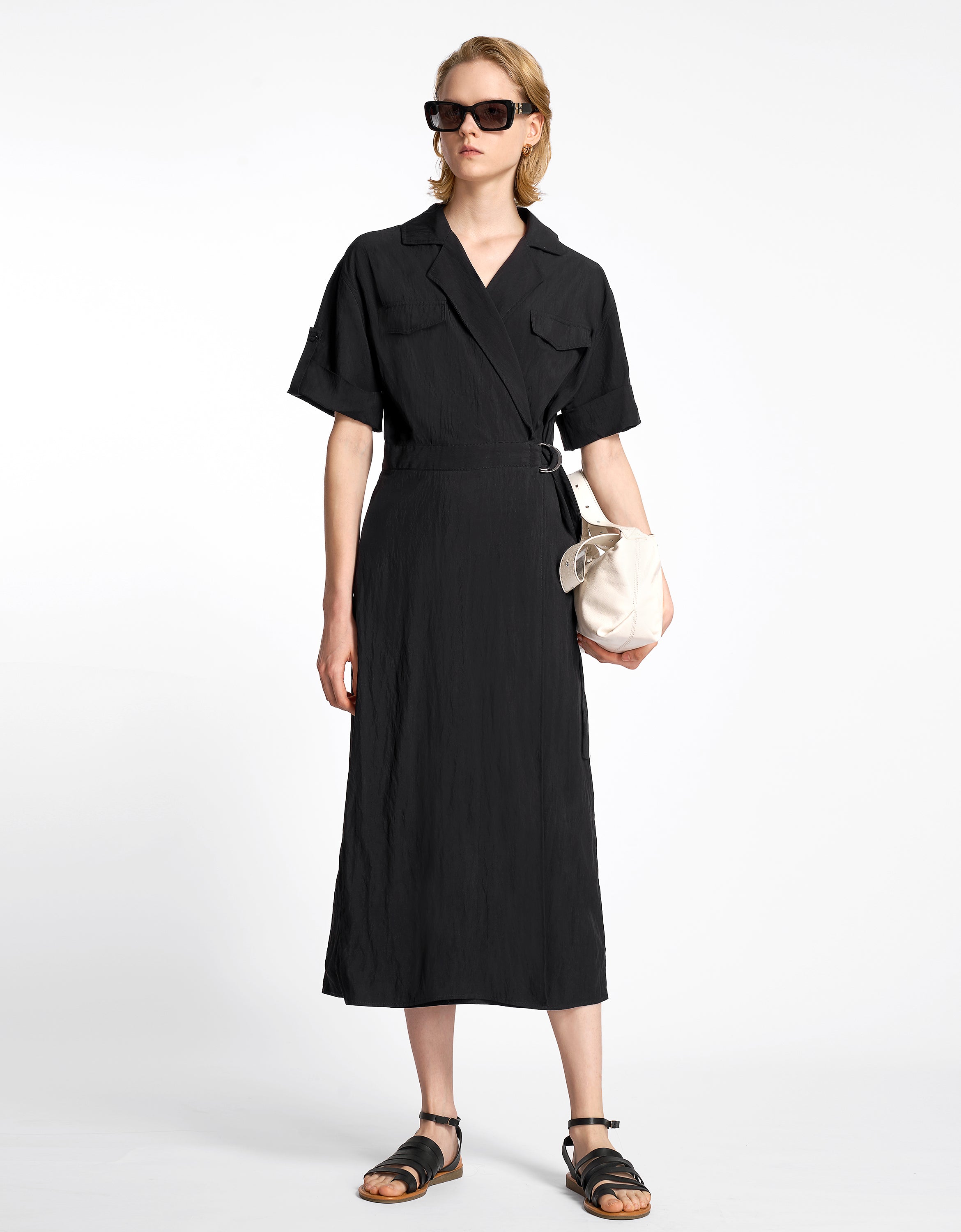 Pinch Pleat Pocket Dresses