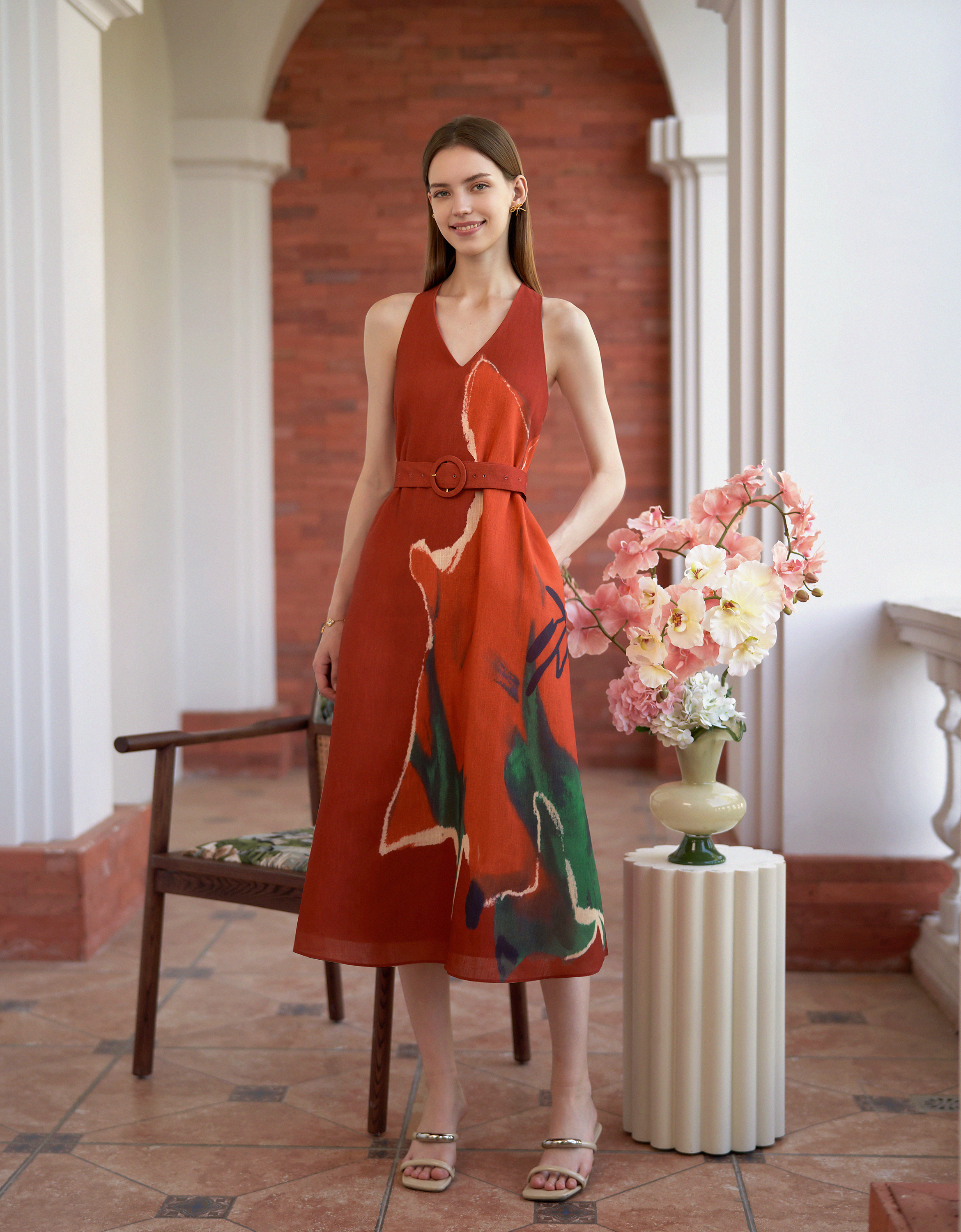 【SaturdayClub】ファスナーアップベルト付きワンピース ワンピース – SaturdayClub International