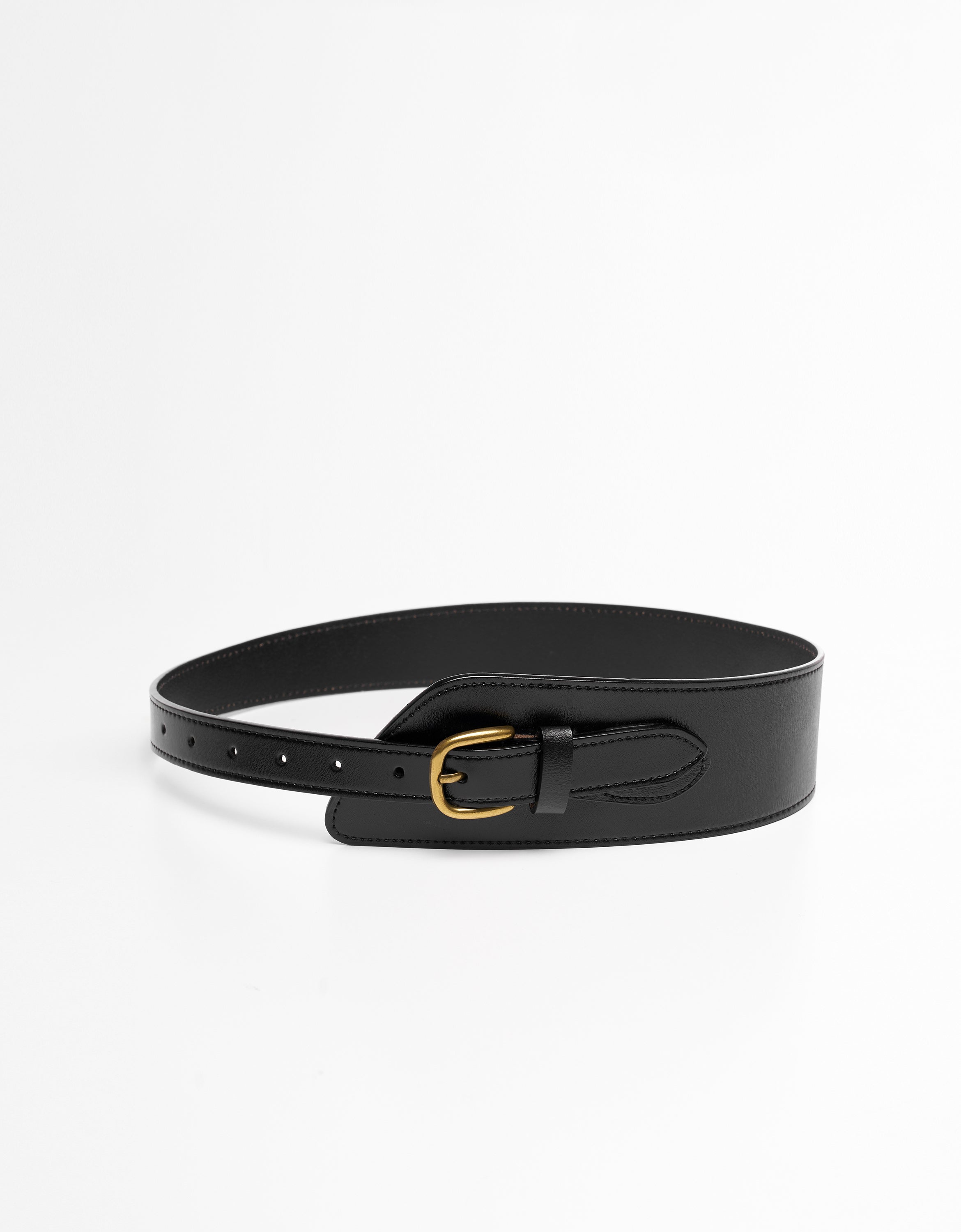 Wide Panel Leather Belt SaturdayClub International Wide Panel Leather Belt SaturdayClub International