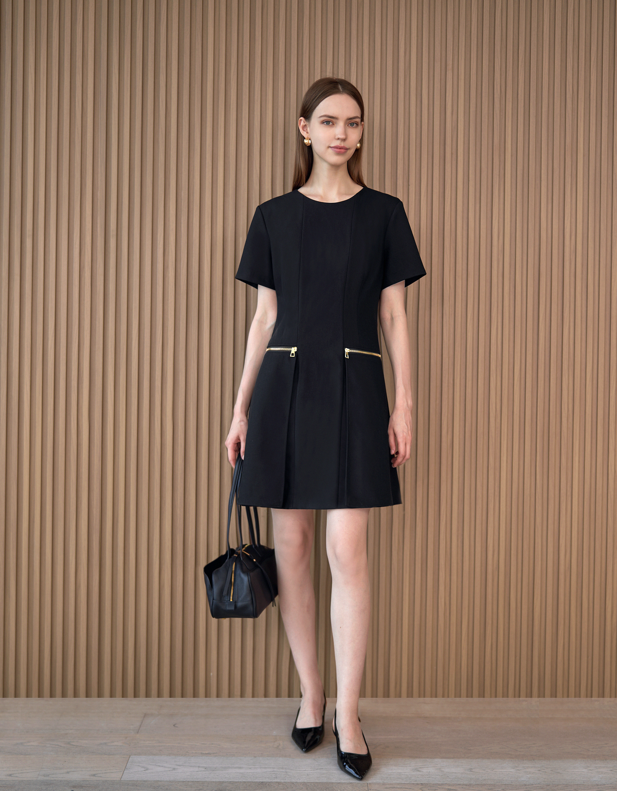 メタリックファスナーポケットワンピース – SaturdayClub メタリックファスナーポケットワンピース – SaturdayClub
