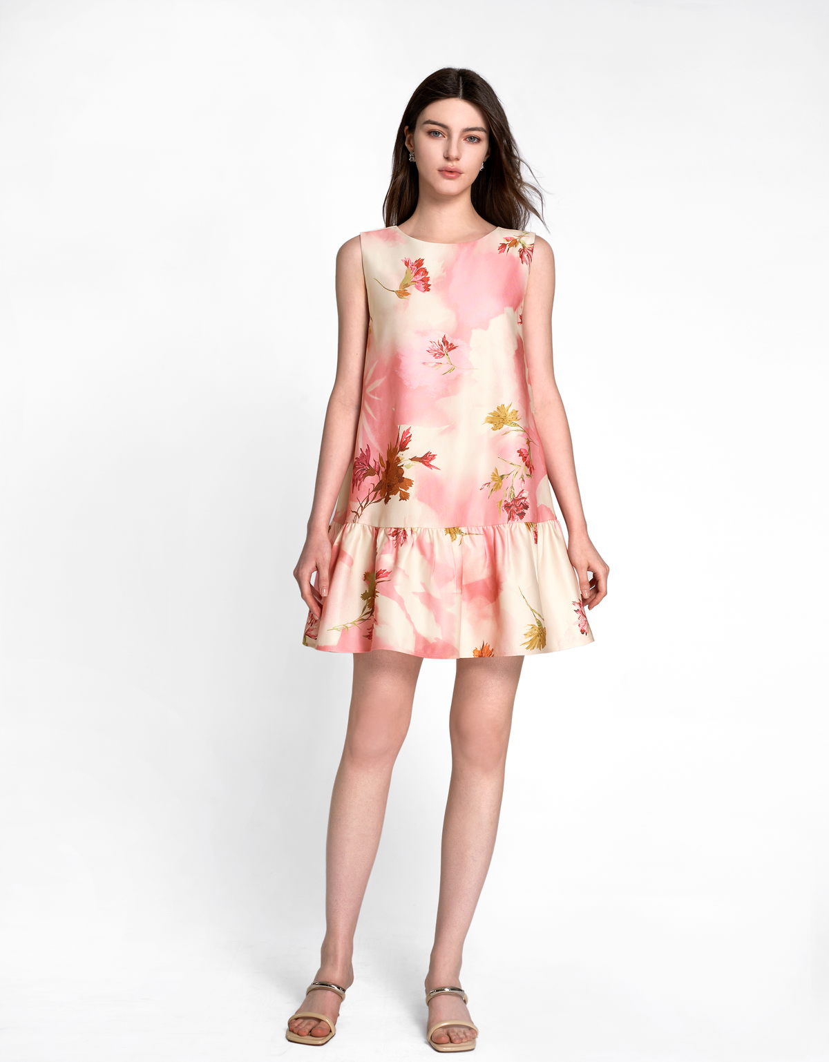 フローラルプリントラッフルヘムワンピース – SaturdayClub フローラルプリントラッフルヘムワンピース – SaturdayClub