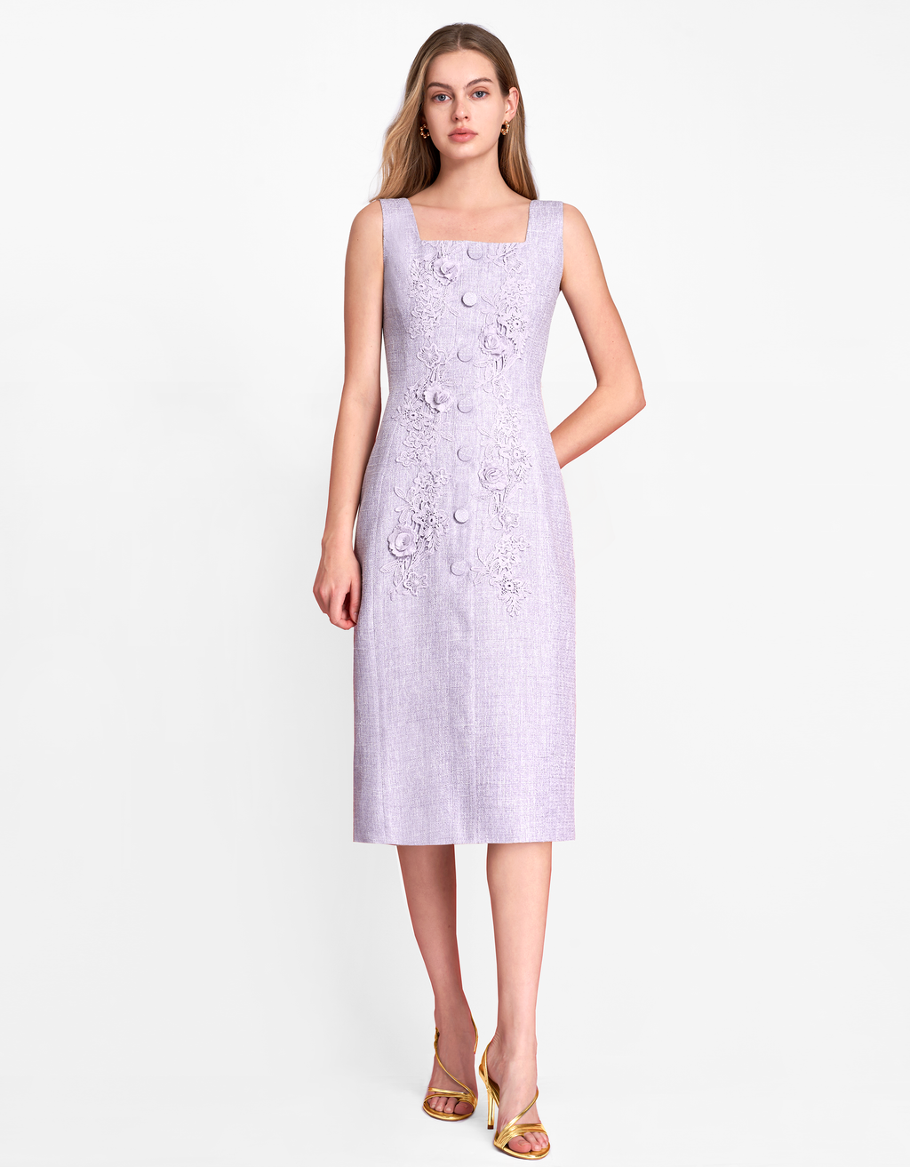 スクエアネック3Dレースミディワンピース – SaturdayClub International スクエアネック3Dレースミディワンピース – SaturdayClub International