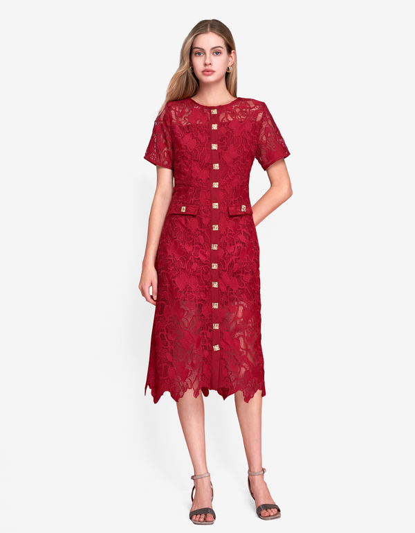 ☆SaturdayClub☆ 3Dフローラルポケット 半袖 ワンピース ☆SaturdayClub☆ 3Dフローラルポケット 半袖 ワンピース