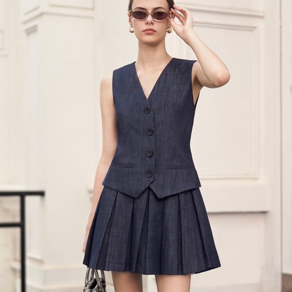 【SaturdayClub】ファスナーアップベルト付きワンピース SaturdayClub】ファスナーアップベルト付きワンピース