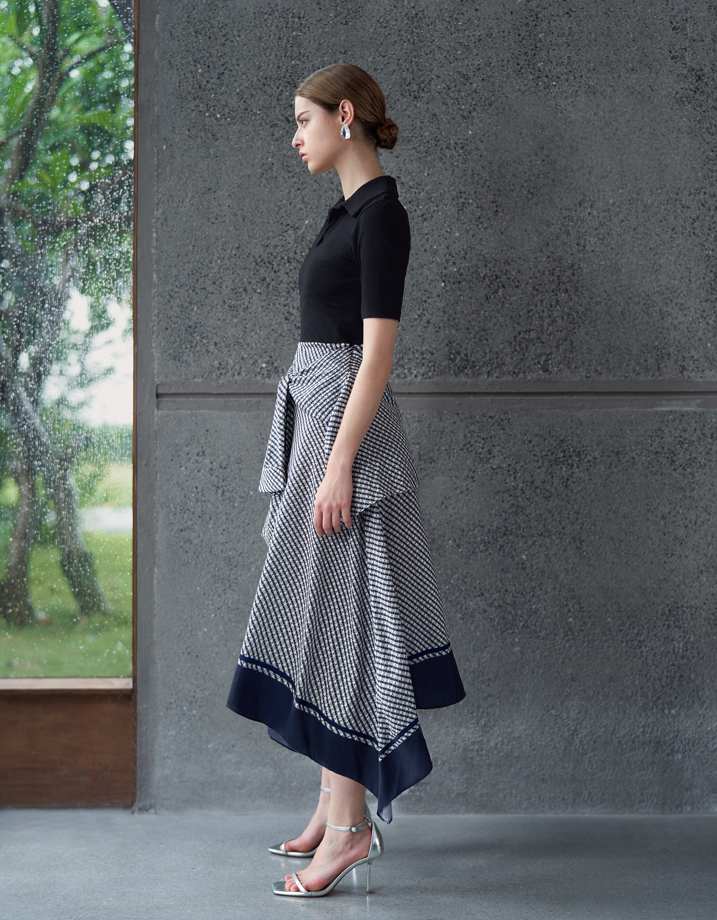 black & check print(a27427)