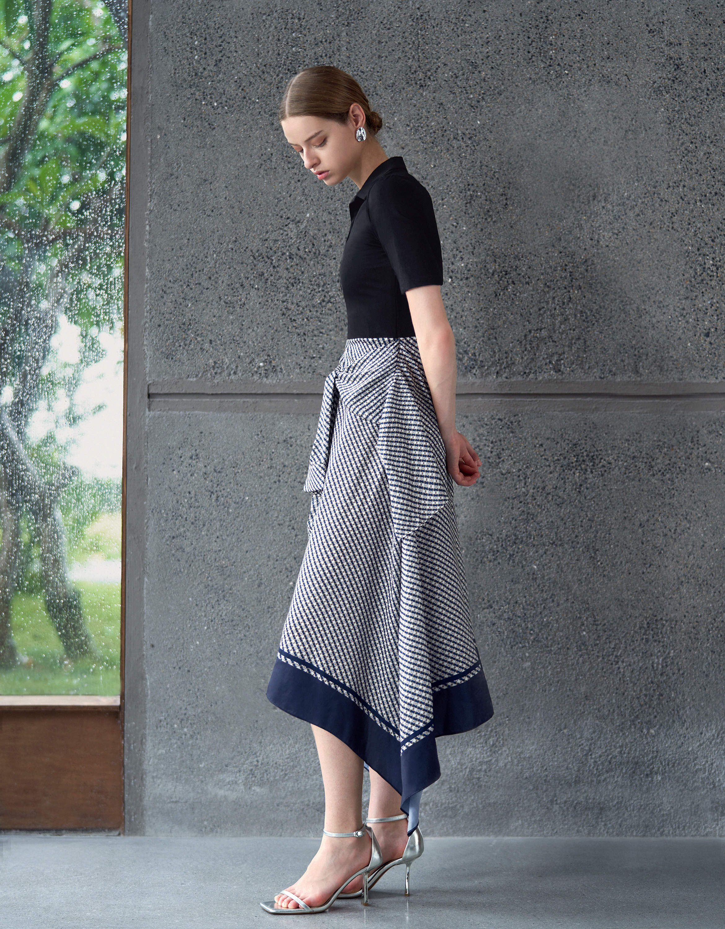 black & check print(a27427)