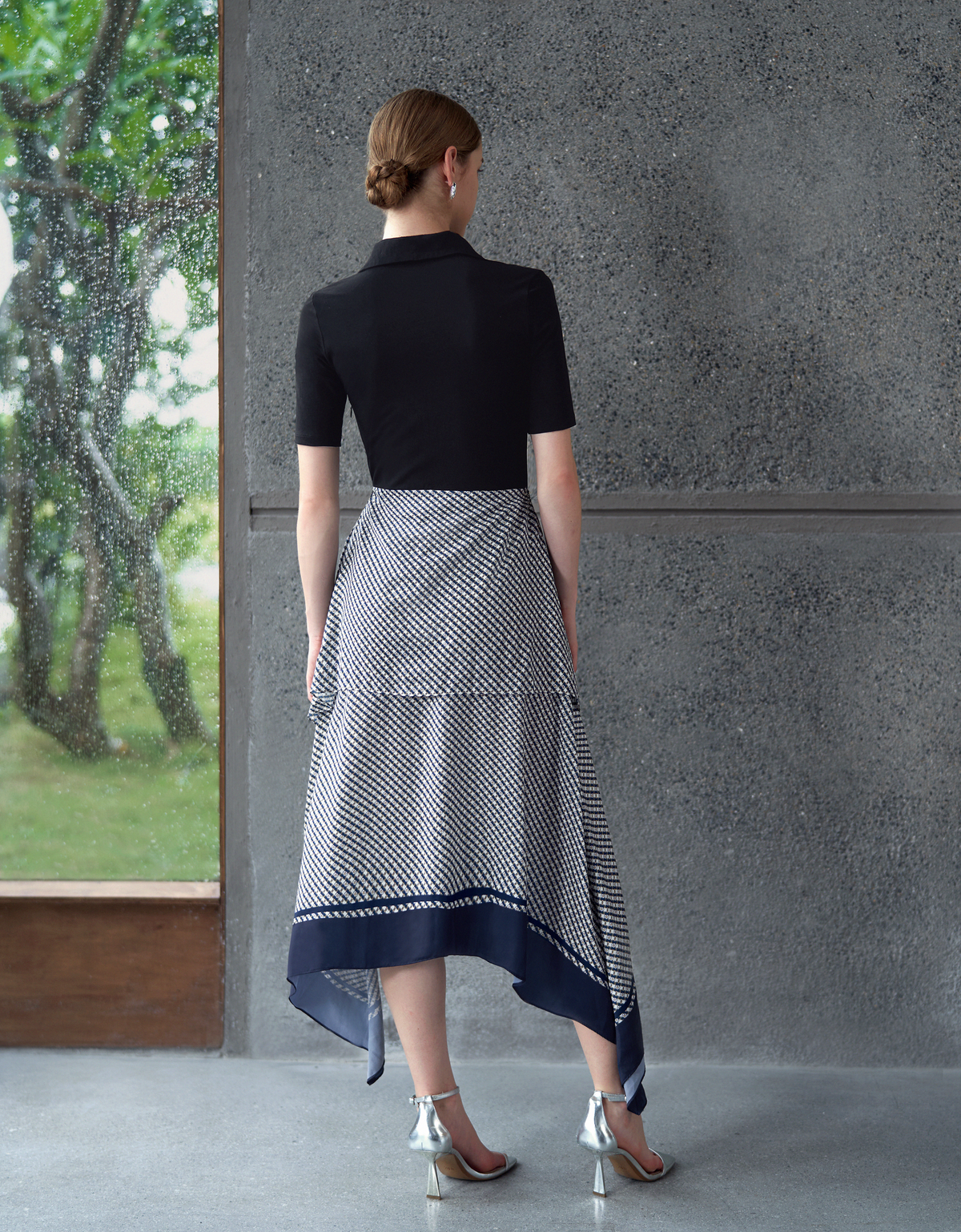 black & check print(a27427)