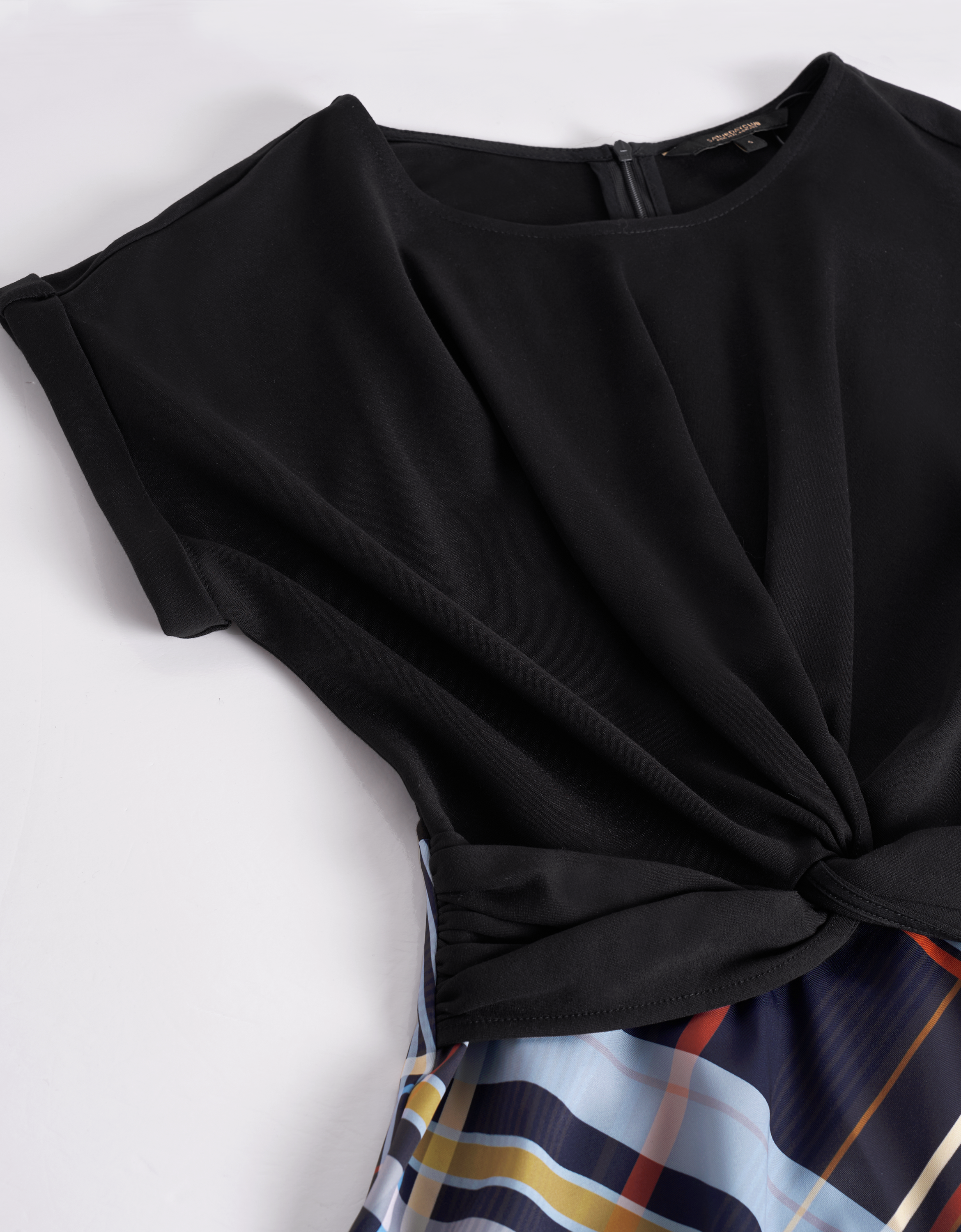 black & check print(a27582)