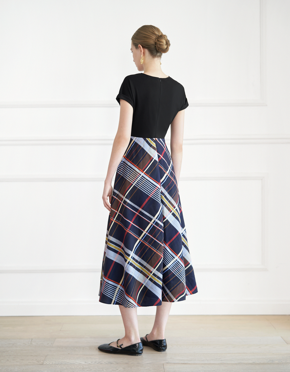 black & check print(a27582)