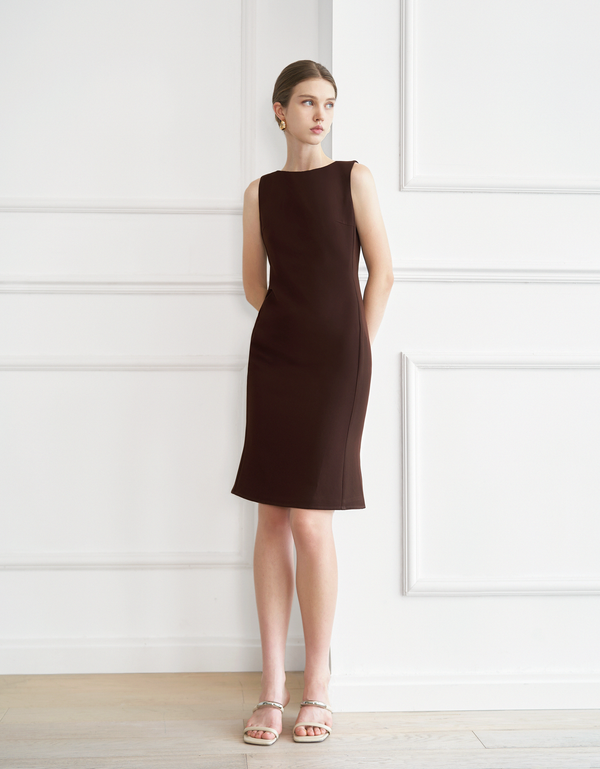 Saturday Club サタデークラブ ボートネック レッド 赤 ワンピース SpiceUp☆Groovy】襟付きホルターネックサーキュラーワンピース