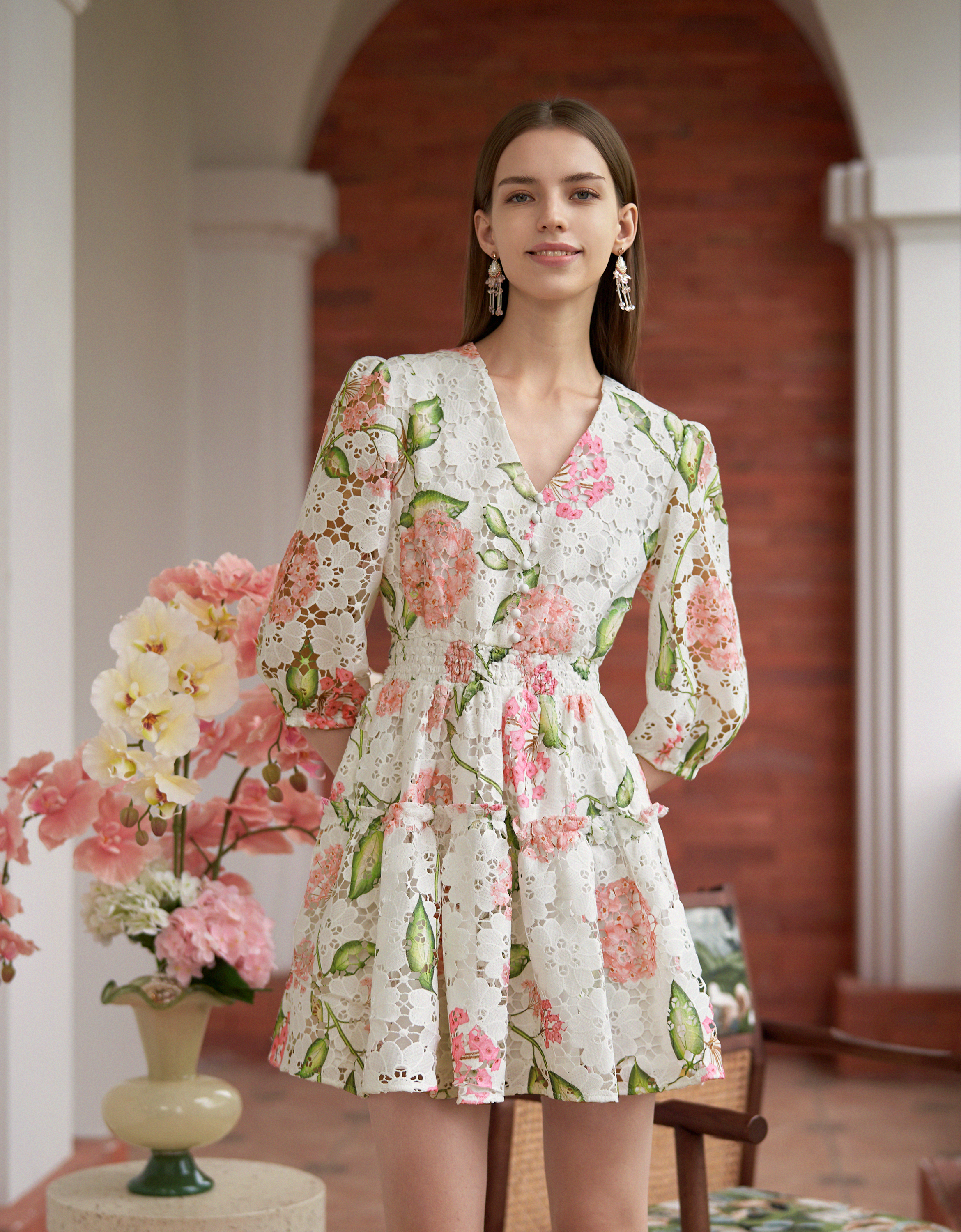 pink florals(a28112)