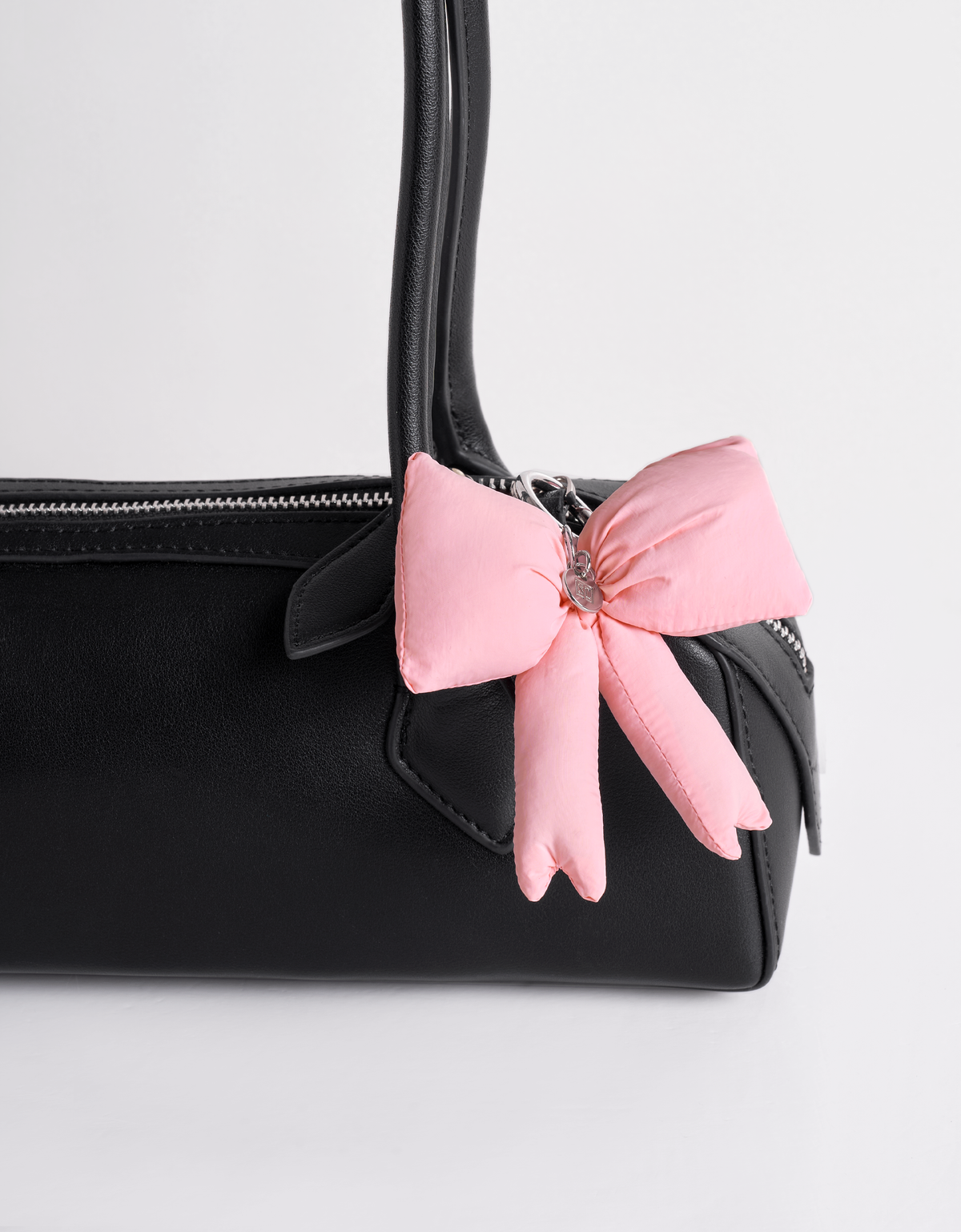 Pom-Pom Heart, Mirror and Bow Charm Set