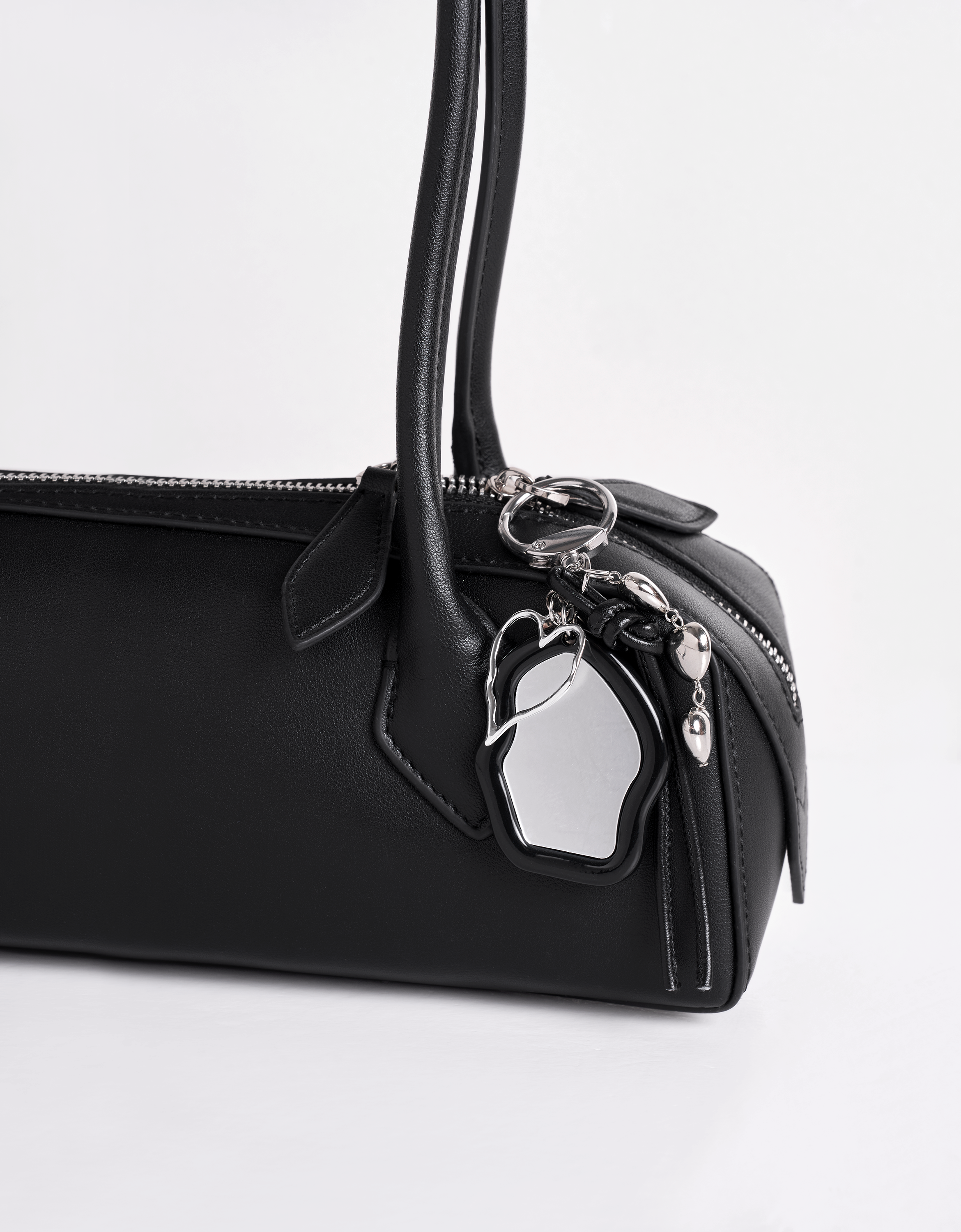 Pom-Pom Heart, Mirror and Bow Charm Set