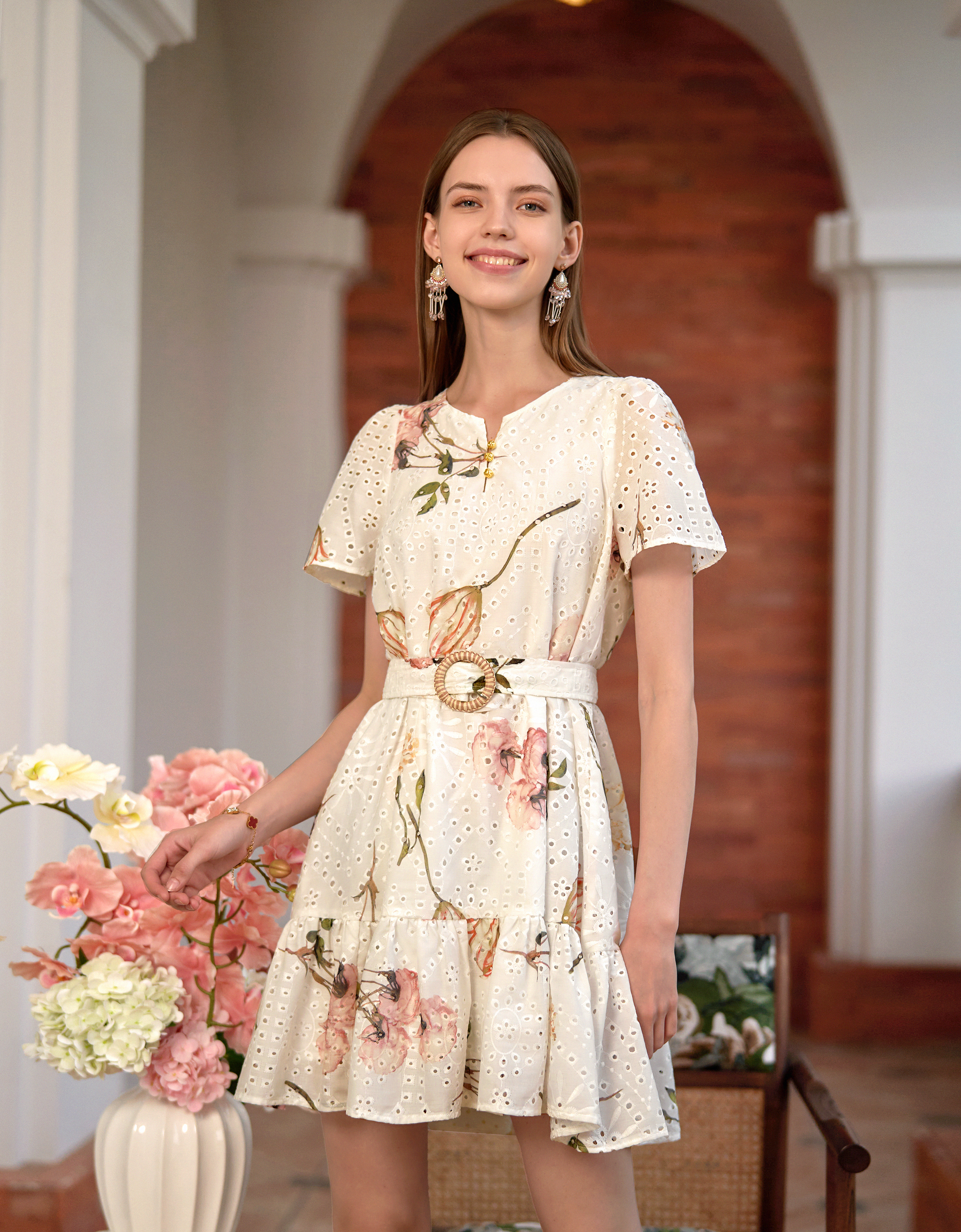 pink florals(a28381)