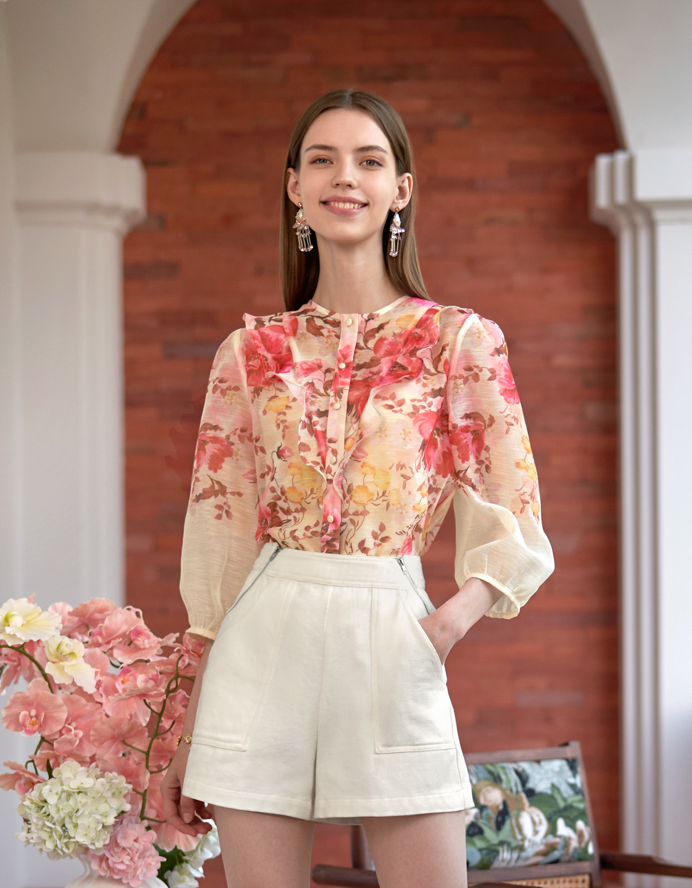 pink florals(a28426)