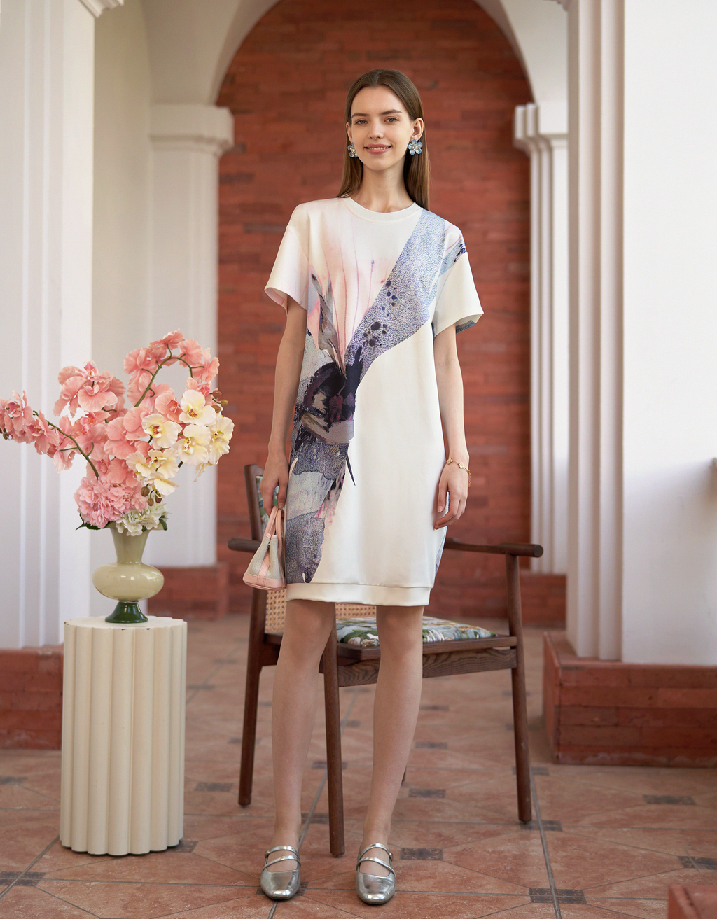 sachin and babi light blue dress Printed T-Shirt Dress – SaturdayClub International