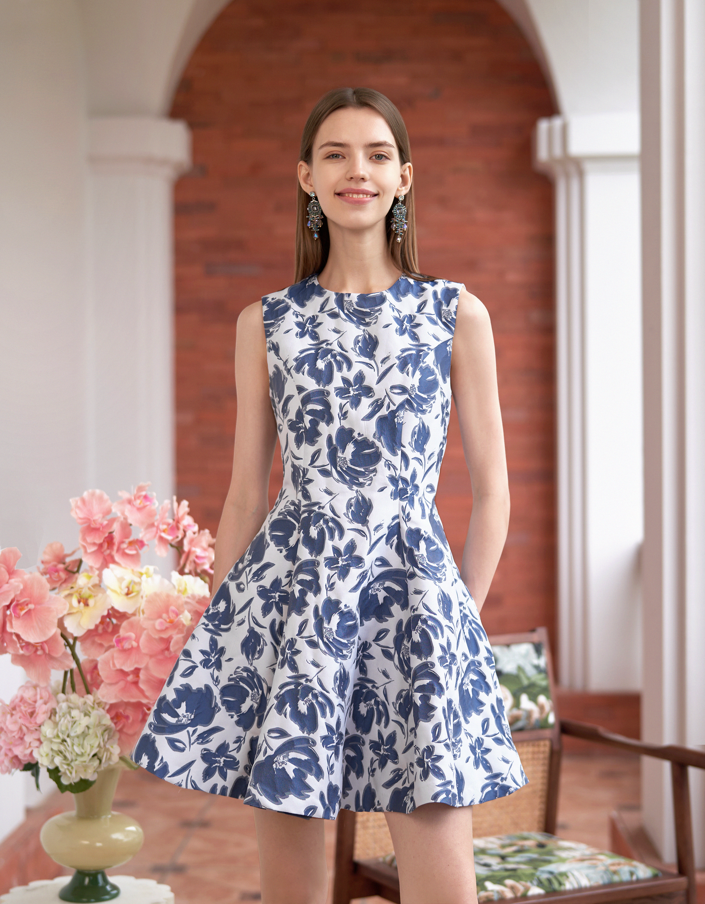 blue florals(a28518)