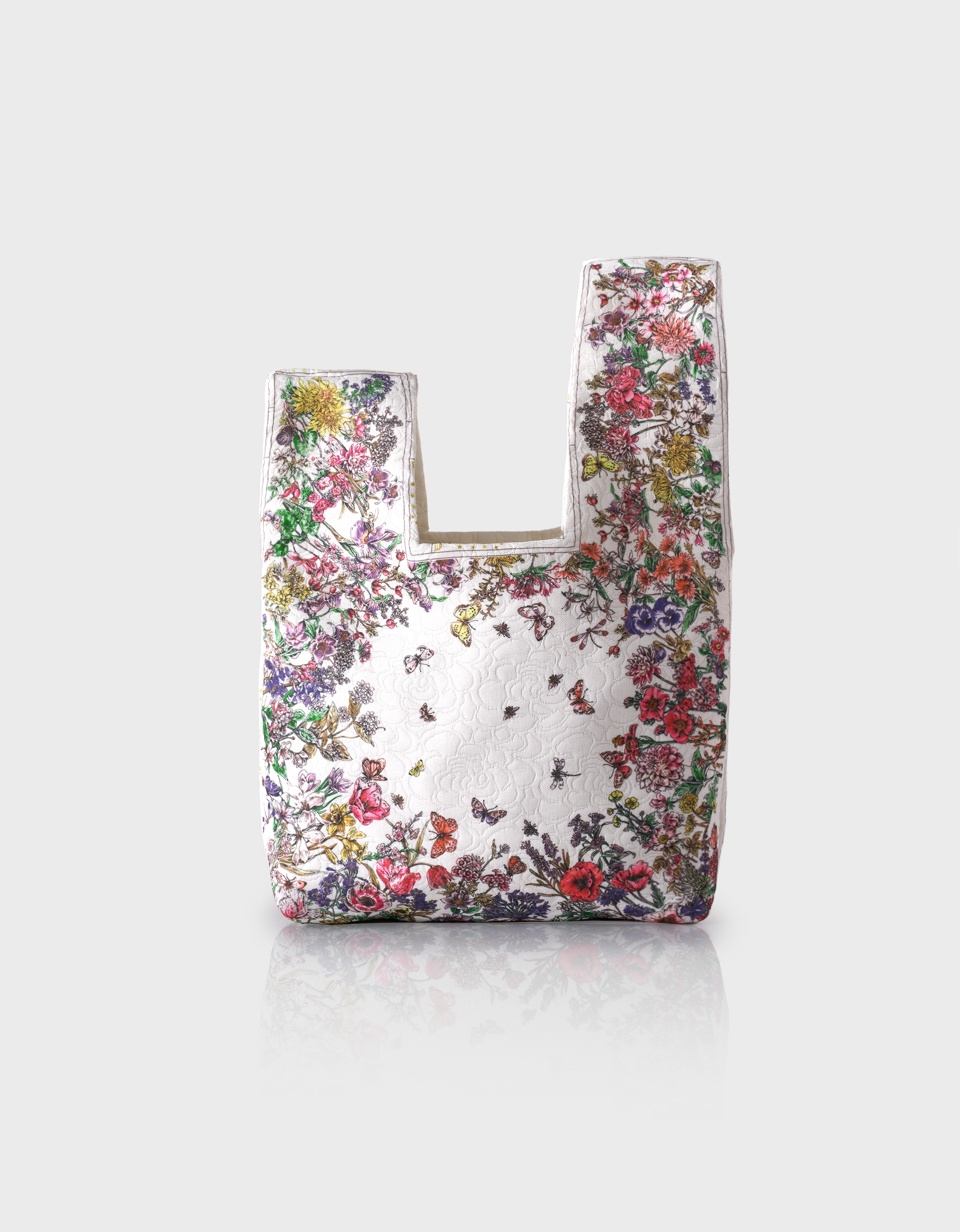 Botanical Print Reversible Hand Bag