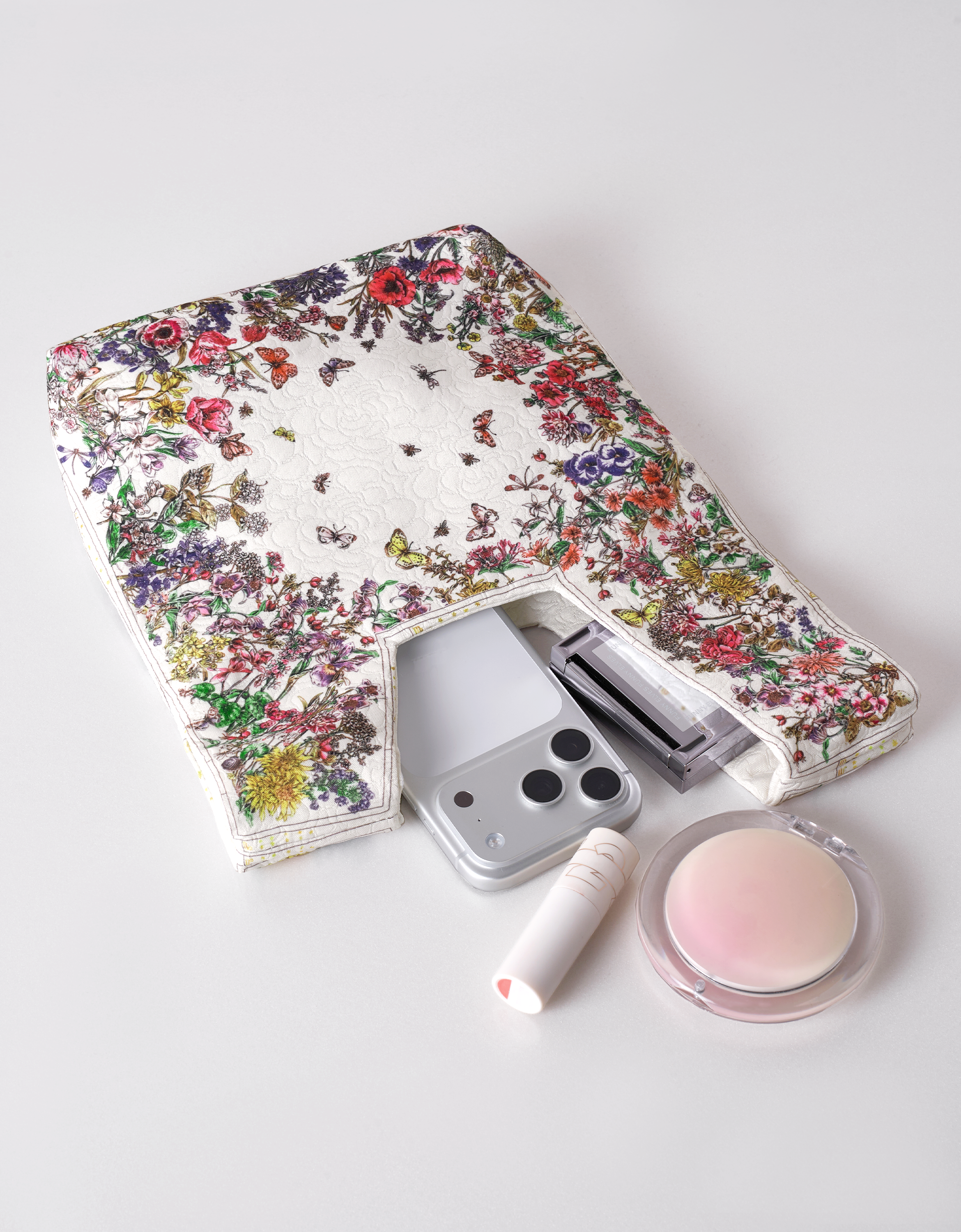 Botanical Print Reversible Hand Bag