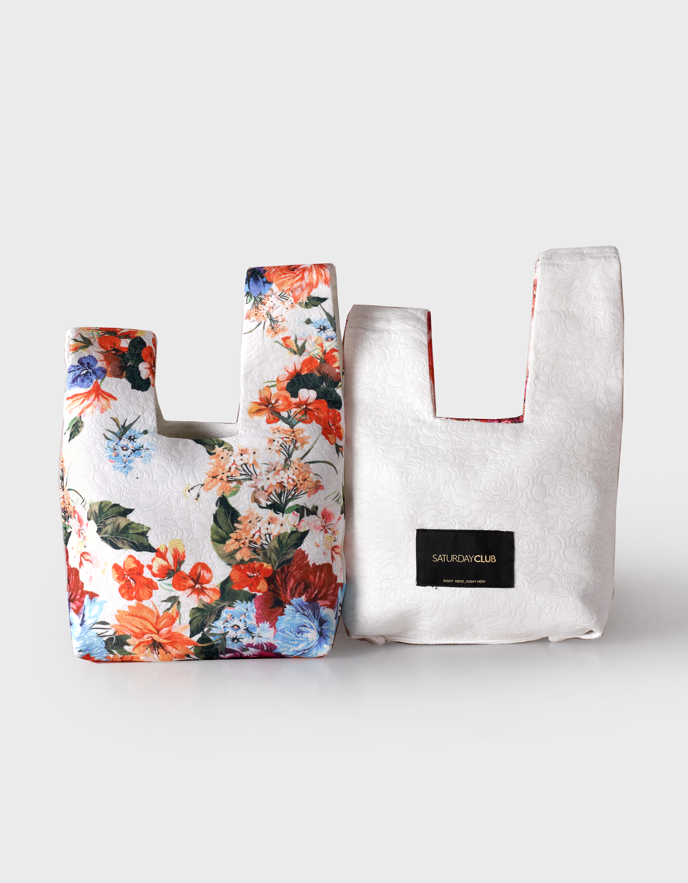Floral Print Reversible Hand Bag