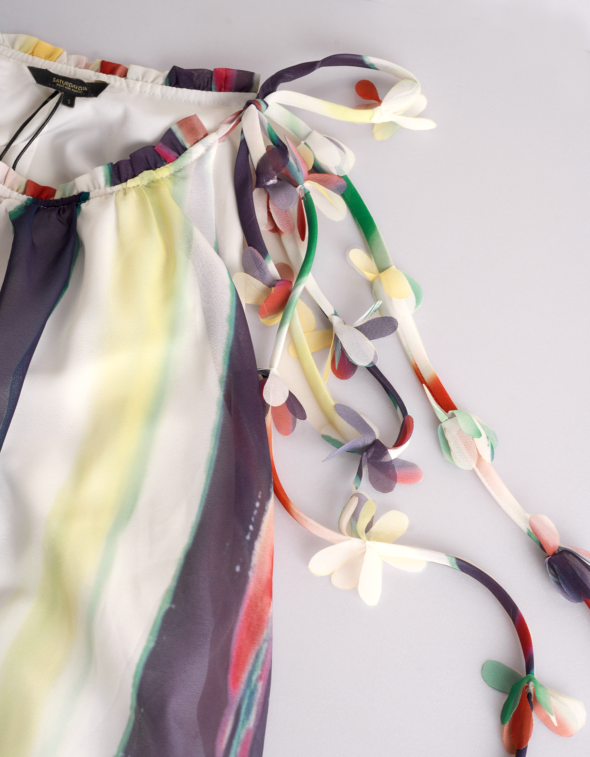 multicolor stripe print(a29993)