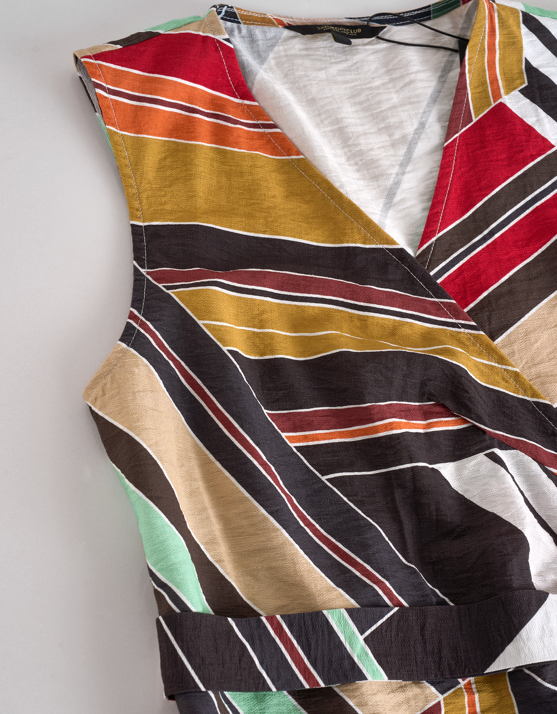multicolor stripe print(a30723)