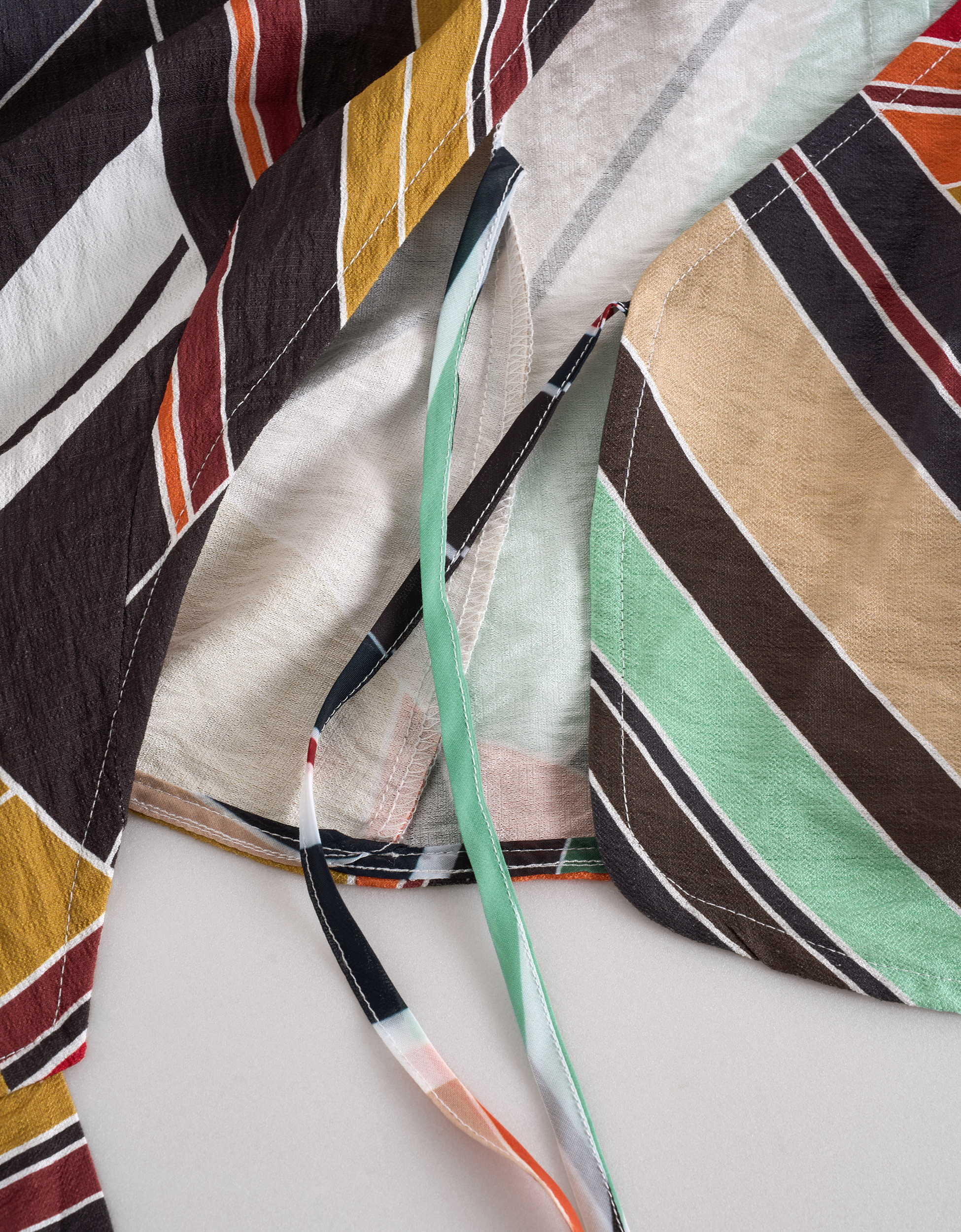 multicolor stripe print(a30723)