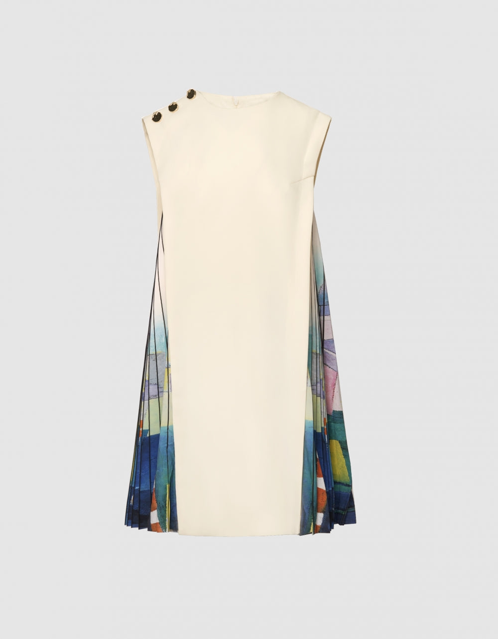 Side Printed Pleated Shift Dress – SaturdayClub International